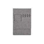 Multifunktions-Mausmatte RPET grau,, mit Smartphone und Stiftehalter