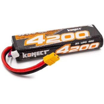 Konect Batterie RC 4200 mAh 7.4 V 40C 2S1P 31 Wh , Round Case XT60