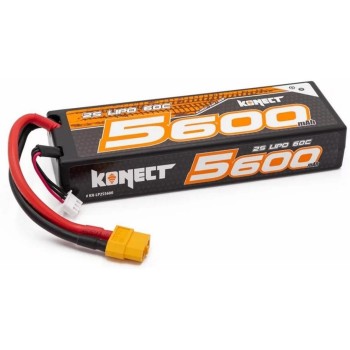 Konect Batterie RC Lipo 5600 mAh 7.4 V 60C (Slim Pack XT60) Konect Batterie RC Lipo 5600 mAh 7.4 V 60C (Slim Pack XT60)