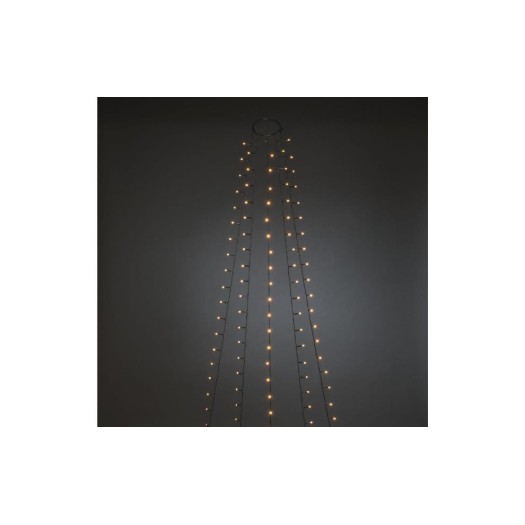 Konstsmide Ensemble de bougies de Noël à LED givré, 1,8 mètres, 150 LED