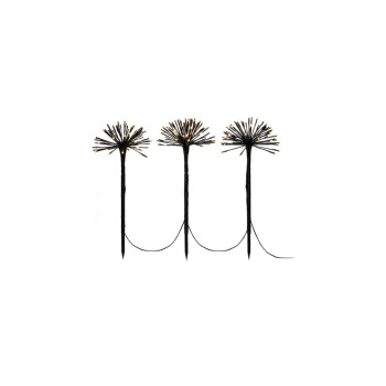 Konstsmide Lampe à broche LED, 50 cm, noir, set de 3 Konstsmide Lampe à broche LED, 50 cm, noir, set de 3