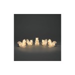 Konstsmide LED Figur Eichhörnchenl 5er Set, Outdoor, BxHxT: 15x12x6cm, cable 5m white