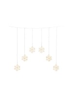 Konstsmide LED Lichtervorhang Schneeflocke, 48 warm weisse Dioden, outdoor