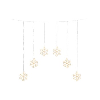 Konstsmide Rideau lumineux à LED avec des flocons de neige 48 lampes, 90 cm Konstsmide Rideau lumineux à LED avec des flocons de neige 48 lampes, 90 cm
