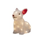 Konstsmide Figurine LED Acrylique Lapin, 22 cm