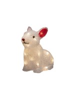 Konstsmide LED Acryl Kaninchen, 24 warm weisse Dioden, 6h/9h Timer