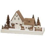Konstsmide Poser Maisons forestières avec rennes 28 x 14 cm