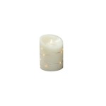 Konstsmide Bougie à LED Bougie en cire véritable, 10 cm x 14 cm, blanc crème