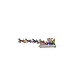Konstsmide LED Szenerie Schneemann+Hunde, 10 bunte LED, exkl. Batterie 2x AAA 1,5V