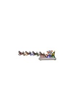 Konstsmide LED Szenerie Schneemann+Hunde, 10 bunte LED, exkl. Batterie 2x AAA 1,5V