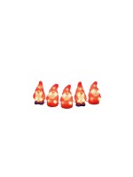 Konstsmide Figurine LED Acrylique Santa, 14 cm, set de 5