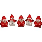 Konstsmide LED Acry Schneem.&Santas 5er Set, warmweiss, 24V Aussentrafo IP55