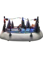 Konstsmide Figurine LED Décor Patinoire avec musique, 12 diodes, multicolore