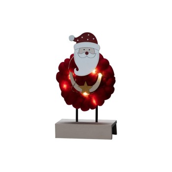 Konstsmide Figurine LED Père Noël, bois & coton, 6 LED Konstsmide Figurine LED Père Noël, bois & coton, 6 LED