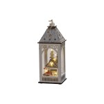 Konstsmide Lanterne en bois LED Maison, 11 x 11 x 29 cm, blanc