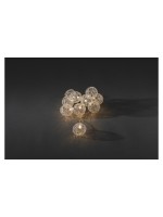Konstsmide LED Dekolichterkette Drahtkugeln, 16 ww LED, exkl. Batterie 3xAA, IP20