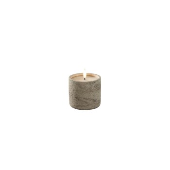 Konstsmide Kerze im Betonoptik, LED, 1.5V, beige, H: 8cm, Innen