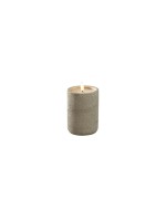 Konstsmide Bougie LED aspect béton, 1 diode blanc chaud, beige