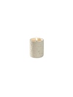 Konstsmide Bougie LED aspect béton, 1 diode blanc chaud, blanc