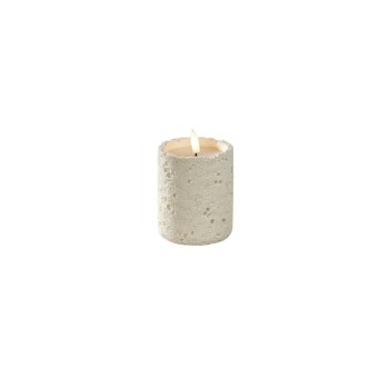 Konstsmide Kerze im Betonoptik, LED, 1.5V, ws, H: 10cm, Innen