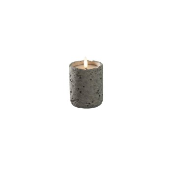 Konstsmide Kerze im Betonoptik, LED, 1.5V, grau, H: 10cm, Innen