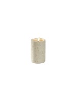 Konstsmide Bougie LED aspect béton, 1 diode blanc chaud, blanc