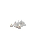 Konstsmide Lot de 6 bougies chauffe-plat LED avec batterie lithium-ion