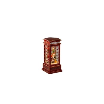 Konstsmide Lanterne à LED en forme de cabine téléphonique avec le Père Noël 20 cm Konstsmide Lanterne à LED en forme de cabine téléphonique avec le Père Noël 20 cm