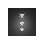 Konstsmide Lichtvorhang 3 Acryl-Sterne, LED 24, IP44, Batterie 4xAA, 6h Timer