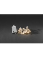 Konstsmide Guirlande à LED 3.9 m Blanc, Capteur crépusculaire, Extérieur