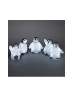 Konstsmide Figurine LED Acrylique 12,5 cm Penguins set of 5