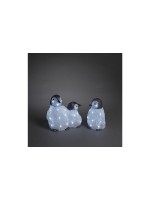 Konstsmide LED Pinguine 3er Set Acryl, 48 LED, H: 23/22.5cm B: 26x14cm