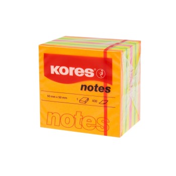 Kores Haftnotizen Würfel Neon, 1 Block, 400 Blatt, 50 x 50 mm Kores Haftnotizen Würfel Neon, 1 Block, 400 Blatt, 50 x 50 mm
