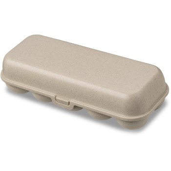 Koziol Eierbox to go, 27.7x11.8x7.3cm, sand, bio-circular Koziol Eierbox to go, 27.7x11.8x7.3cm, sand, bio-circular