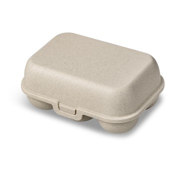 Koziol Eierbox to go mini, 17x11.8x7.3cm, sand, bio-circular Koziol Eierbox to go mini, 17x11.8x7.3cm, sand, bio-circular