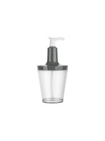 Koziol Distributeur de savon Flow 250 ml, Gris/Transparent