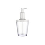 Koziol Distributeur de savon Flow 250 ml, Transparent/Blanc