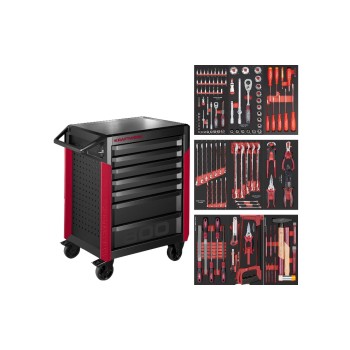 Kraftwerk Werkstattwagen PT800 151-teilig, mit 7 Schubladen / PB Kraftwerk Werkstattwagen PT800 151-teilig, mit 7 Schubladen / PB