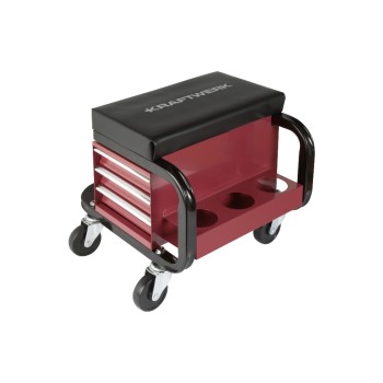 Kraftwerk Atelier - Siège à roulettes, 3 tiroirs avec rangement pour aérosols