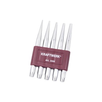 Kraftwerk 3355 Durchschlägesatz mit Halter, Durchschlägesatz mit Halter 2-6 mm,5,teilig
