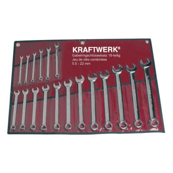 Kraftwerk 3557R Gabelringschl.satz, Gabelringschl.satz 5-22mm Rollt.,18-teilig Kraftwerk 3557R Gabelringschl.satz, Gabelringschl.satz 5-22mm Rollt.,18-teilig