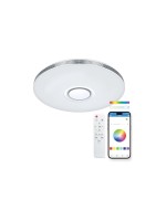 KSiX Plafonnier intelligent Aura RGBIC 90 W Blanc 49 cm