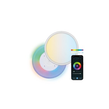 KSiX Plafonnier LED Duo CCT-RGB 24 W 42 cm Blanc KSiX Plafonnier LED Duo CCT-RGB 24 W 42 cm Blanc