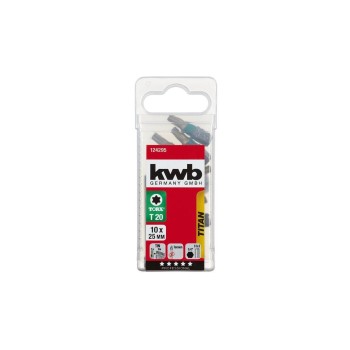 kwb Kit de bits Torx Titan T20 10 Pièce/s pièce(s) kwb Kit de bits Torx Titan T20 10 Pièce/s pièce(s)