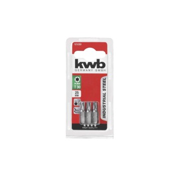 kwb Kit de bits 1/4 Torx T30 3 Pièce/s pièce(s) kwb Kit de bits 1/4 Torx T30 3 Pièce/s pièce(s)