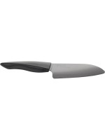 Keramikmesser Santoku 14cm, schwarze härtere Keramikklinge