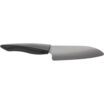 Keramikmesser Santoku 14cm, schwarze härtere Keramikklinge