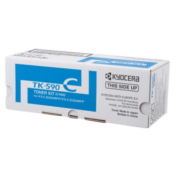 Toner Kyocera TK-590C, zu FS-C2026/2126MFP, cyan, ca. 5'000 S. bei 5% Deckung Toner Kyocera TK-590C, zu FS-C2026/2126MFP, cyan, ca. 5'000 S. bei 5% Deckung