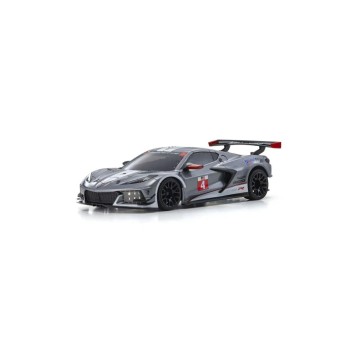 Kyosho Mini Z MR-04 Corvette C8-R 1:28, Gun Metal/Blanc, ARTR