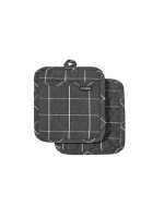 Ladelle Maniques Eco Check 2 pièces, anthracite